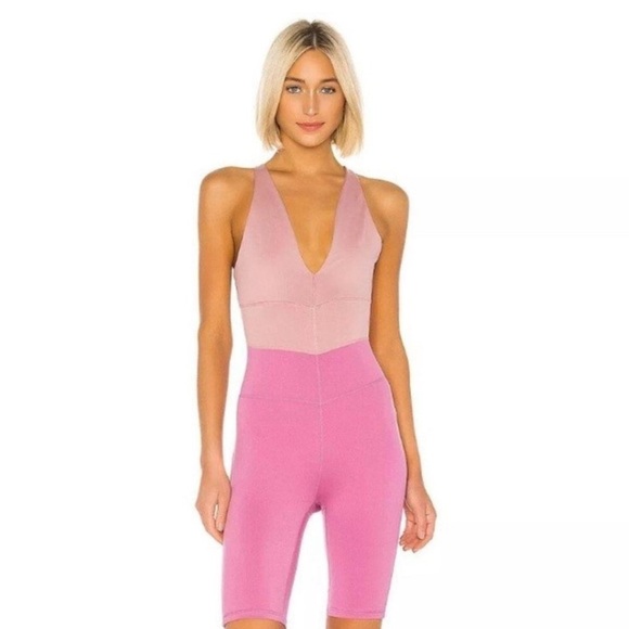 FREE PEOPLE MOVEMENT Total Triumph One-piece Workout Bodysuit Dusky Berry XS NWT - Picture 5 of 7